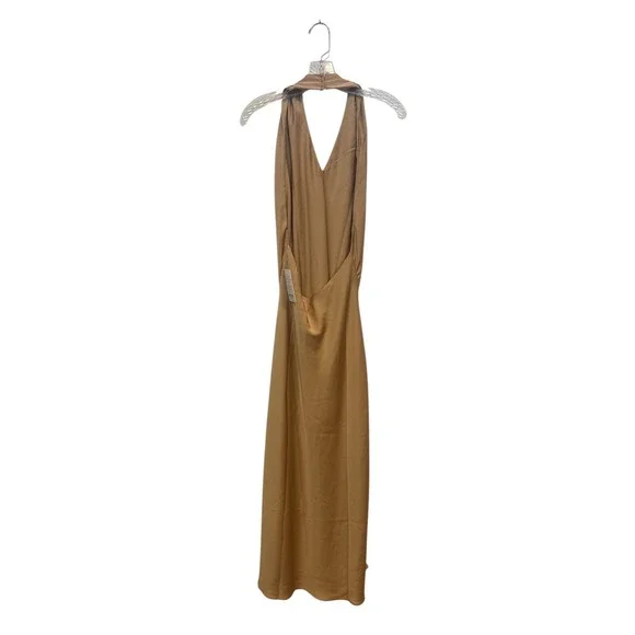 Show Me Your Mumu Dress- Womens Jasmine Neckline Dress Gold Halter NWT Show Me Your Mumu Dress- Womens Jasmine Neckline Dress Gold Halter NWT